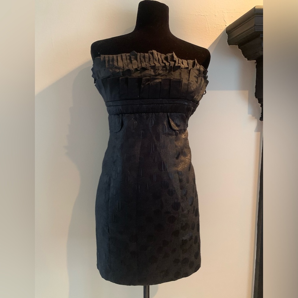Black strapless dress